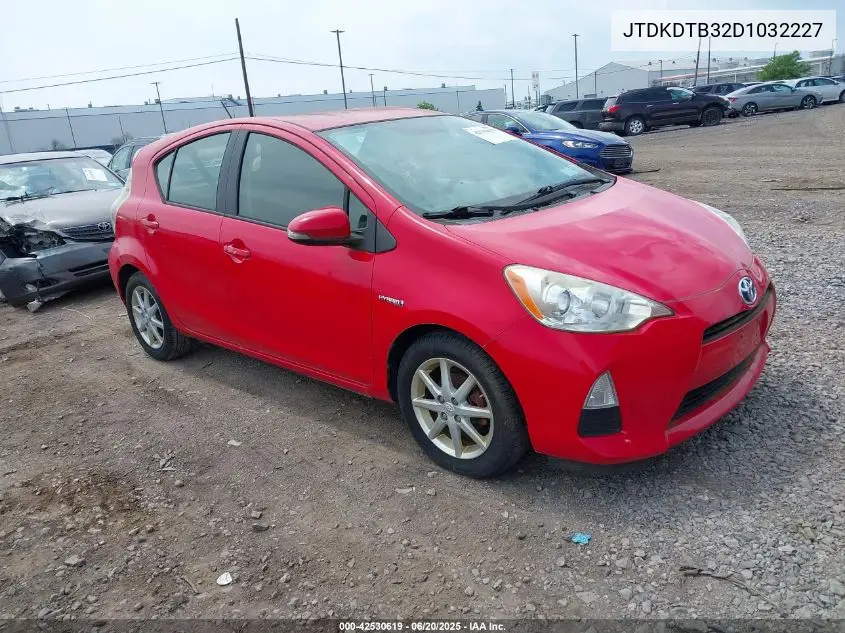 2013 Toyota Prius C Three VIN: JTDKDTB32D1032227 Lot: 42530619
