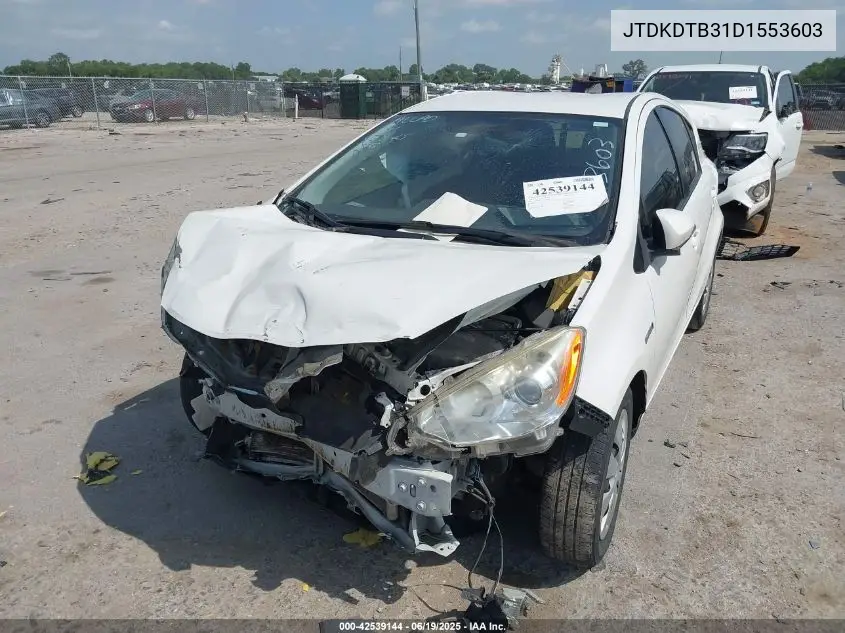2013 Toyota Prius C Two VIN: JTDKDTB31D1553603 Lot: 42539144