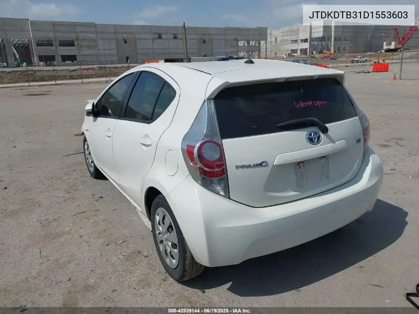 2013 Toyota Prius C Two VIN: JTDKDTB31D1553603 Lot: 42539144
