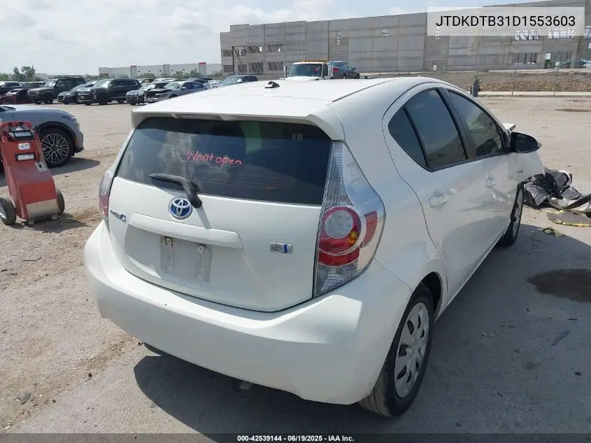 2013 Toyota Prius C Two VIN: JTDKDTB31D1553603 Lot: 42539144
