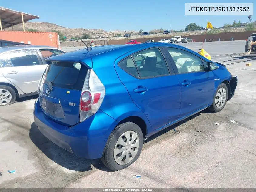 2013 Toyota Prius C One VIN: JTDKDTB39D1532952 Lot: 42539614