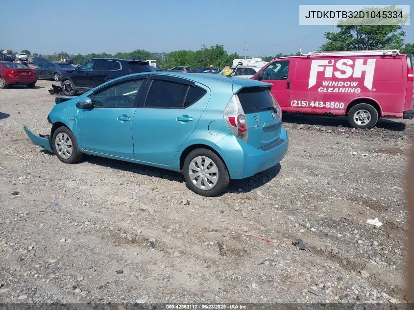 2013 Toyota Prius C Two VIN: JTDKDTB32D1045334 Lot: 42563112