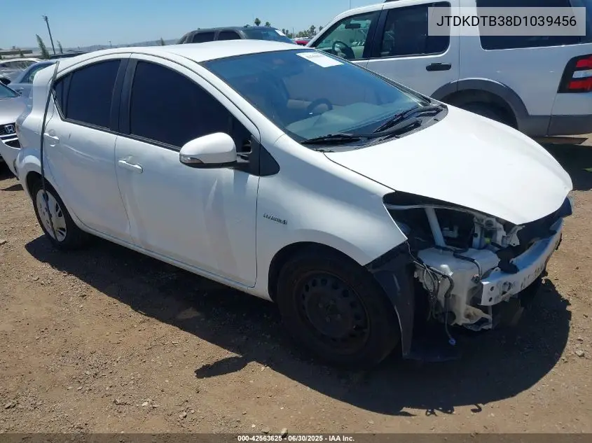 2013 Toyota Prius C One VIN: JTDKDTB38D1039456 Lot: 42563625