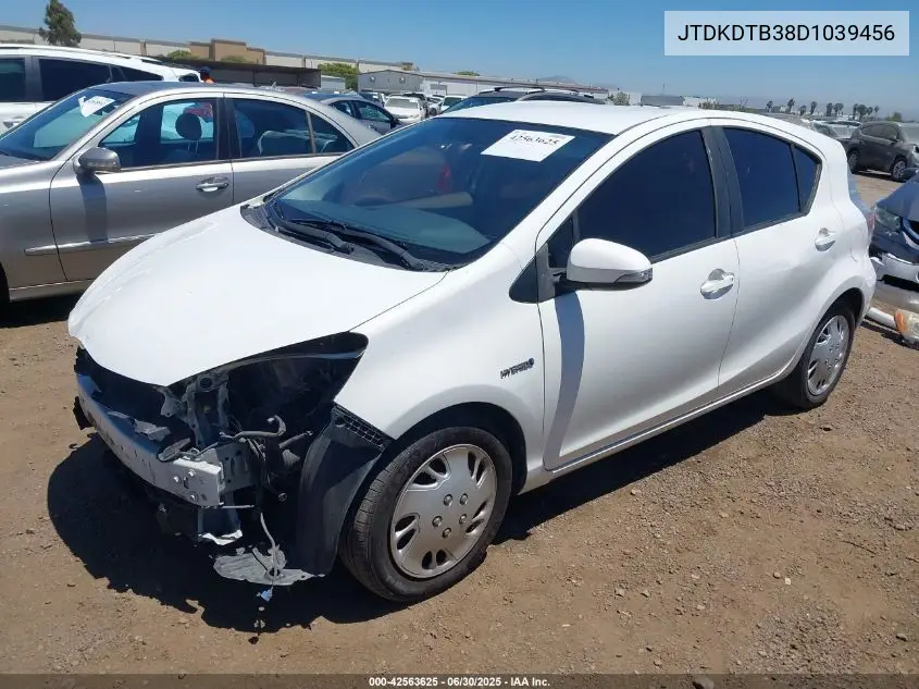 2013 Toyota Prius C One VIN: JTDKDTB38D1039456 Lot: 42563625
