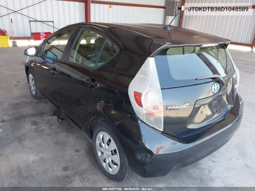 2013 Toyota Prius C One VIN: JTDKDTB36D1048589 Lot: 42577106