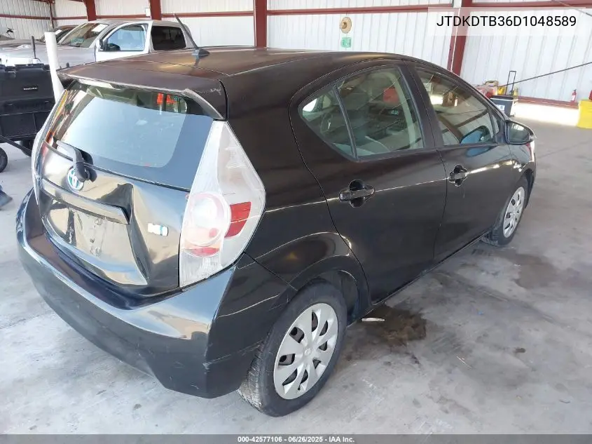 2013 Toyota Prius C One VIN: JTDKDTB36D1048589 Lot: 42577106