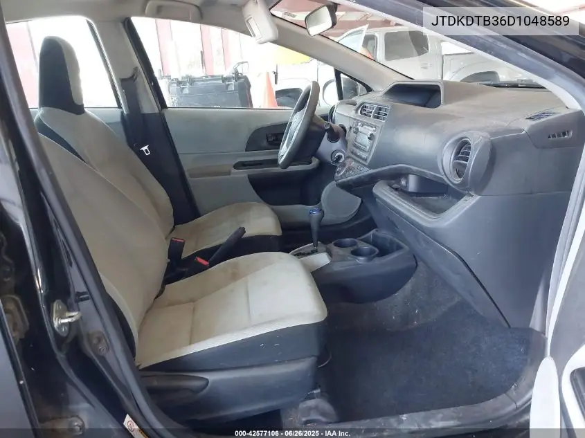 2013 Toyota Prius C One VIN: JTDKDTB36D1048589 Lot: 42577106