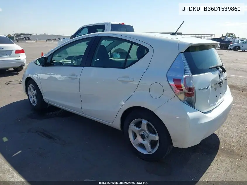 2013 Toyota Prius C Two VIN: JTDKDTB36D1539860 Lot: 42581266