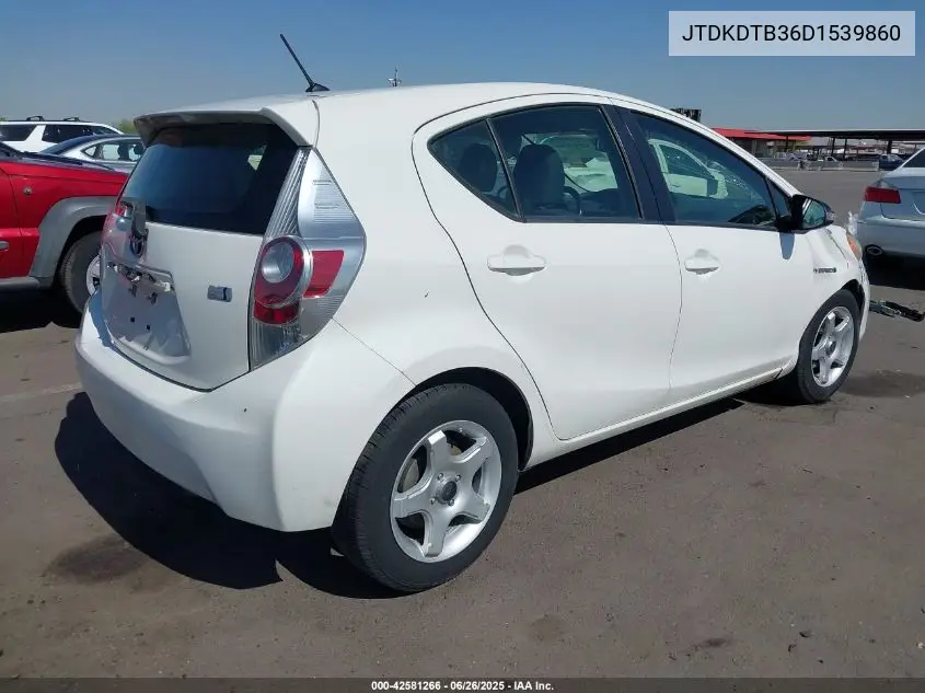 2013 Toyota Prius C Two VIN: JTDKDTB36D1539860 Lot: 42581266
