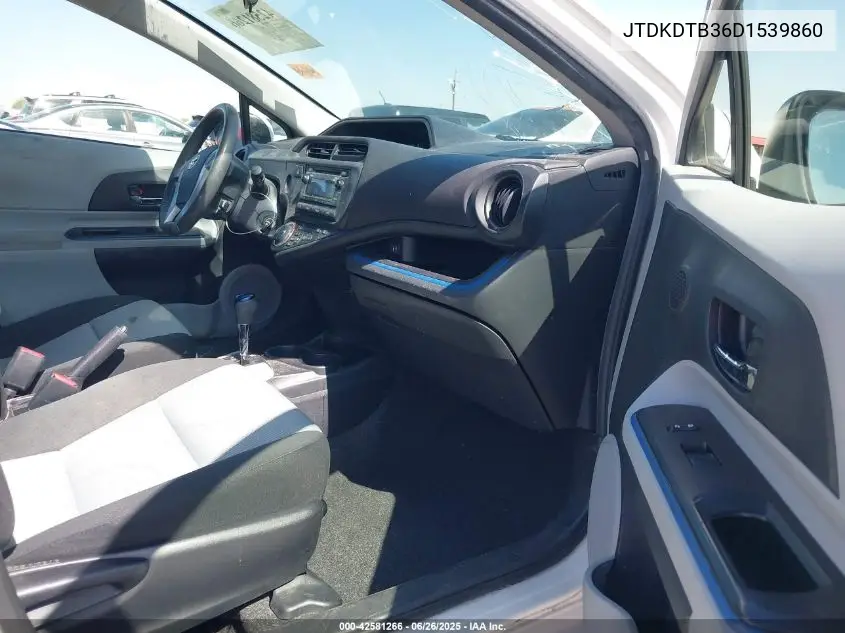 2013 Toyota Prius C Two VIN: JTDKDTB36D1539860 Lot: 42581266