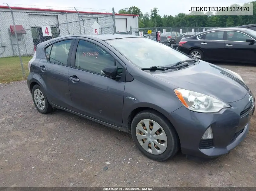 2013 Toyota Prius C Two VIN: JTDKDTB32D1532470 Lot: 42586159
