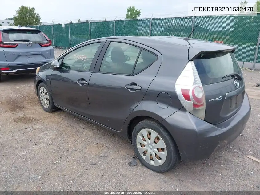2013 Toyota Prius C Two VIN: JTDKDTB32D1532470 Lot: 42586159