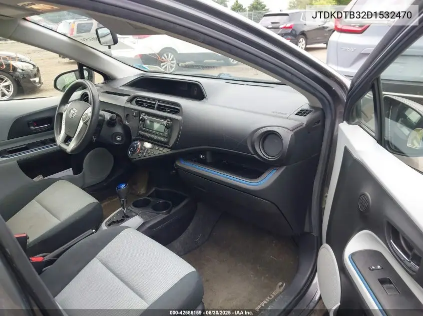 2013 Toyota Prius C Two VIN: JTDKDTB32D1532470 Lot: 42586159