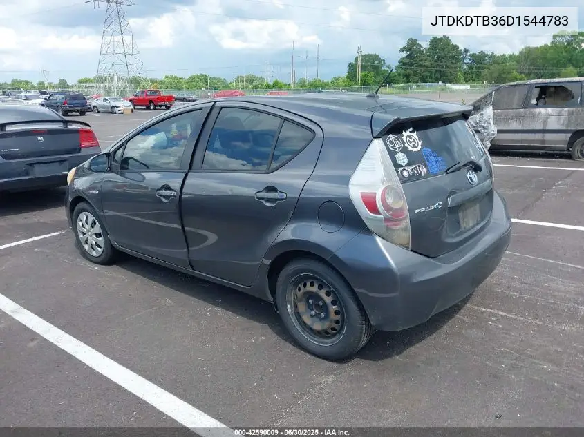 2013 Toyota Prius C Two VIN: JTDKDTB36D1544783 Lot: 42590009