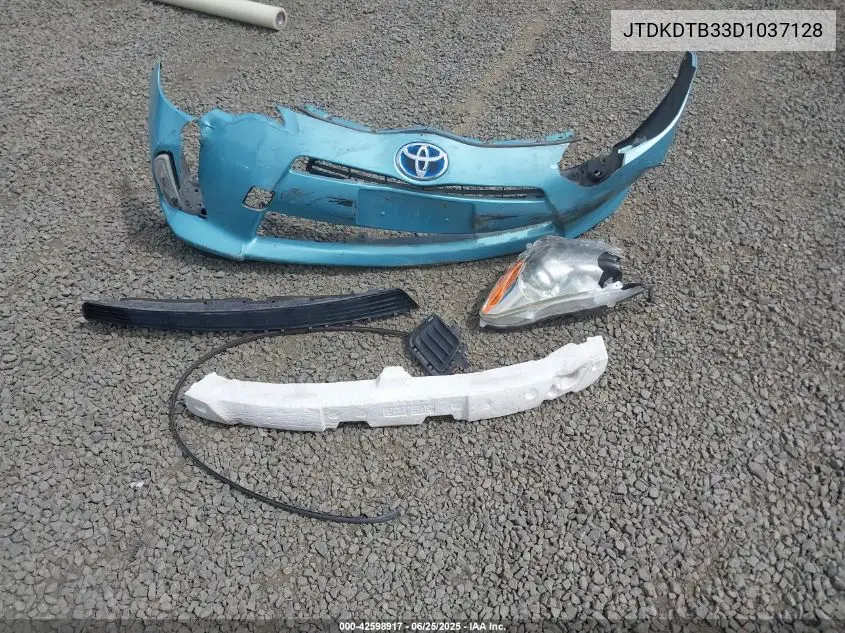 2013 Toyota Prius C Two VIN: JTDKDTB33D1037128 Lot: 42598917