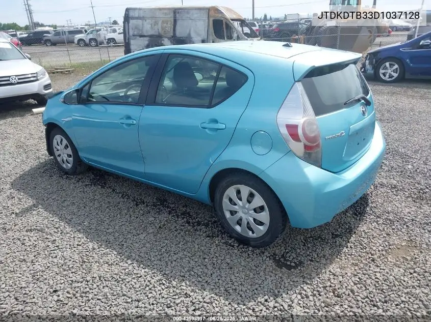 2013 Toyota Prius C Two VIN: JTDKDTB33D1037128 Lot: 42598917