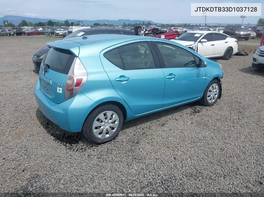 2013 Toyota Prius C Two VIN: JTDKDTB33D1037128 Lot: 42598917