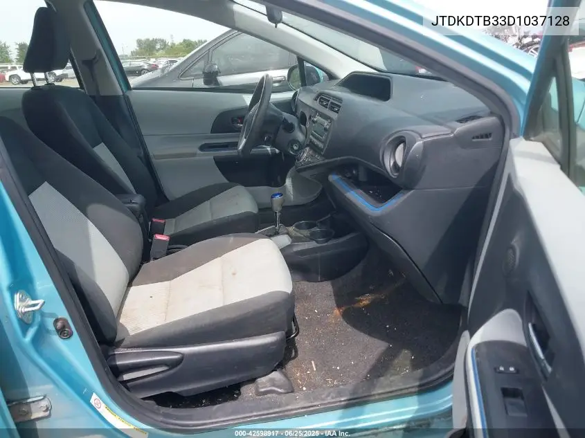 2013 Toyota Prius C Two VIN: JTDKDTB33D1037128 Lot: 42598917