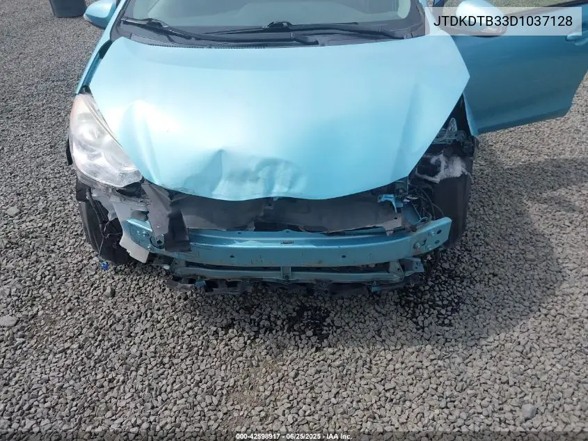 2013 Toyota Prius C Two VIN: JTDKDTB33D1037128 Lot: 42598917