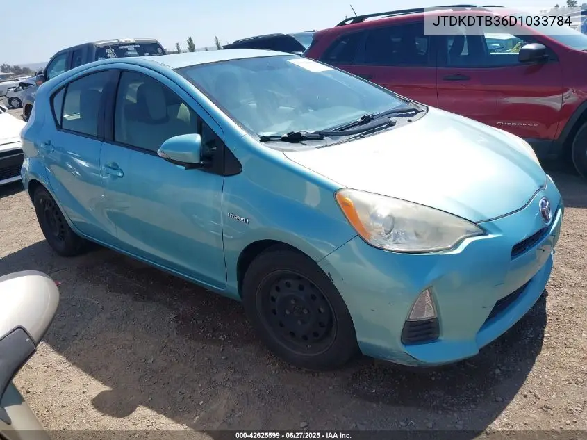 2013 Toyota Prius C One VIN: JTDKDTB36D1033784 Lot: 42625599