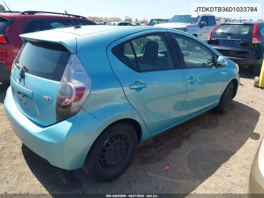2013 Toyota Prius C One VIN: JTDKDTB36D1033784 Lot: 42625599