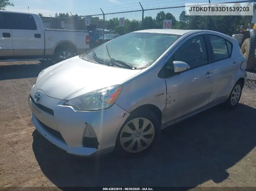 2013 Toyota Prius C Two VIN: JTDKDTB33D1539203 Lot: 42633519