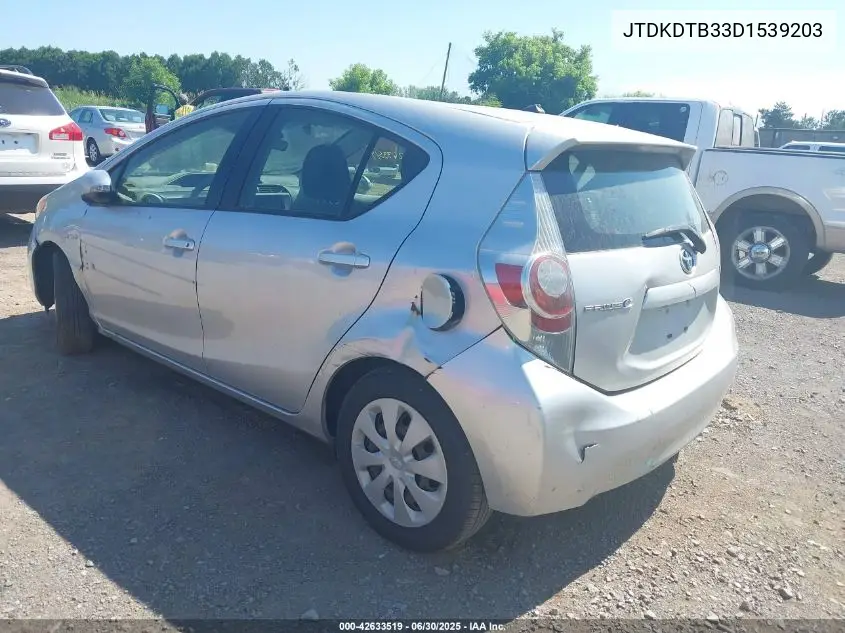 2013 Toyota Prius C Two VIN: JTDKDTB33D1539203 Lot: 42633519