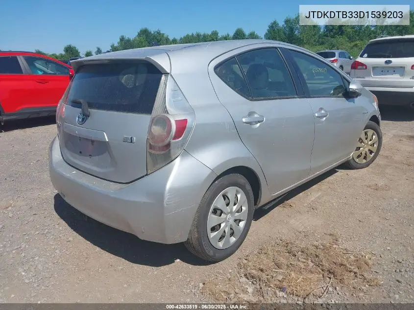2013 Toyota Prius C Two VIN: JTDKDTB33D1539203 Lot: 42633519