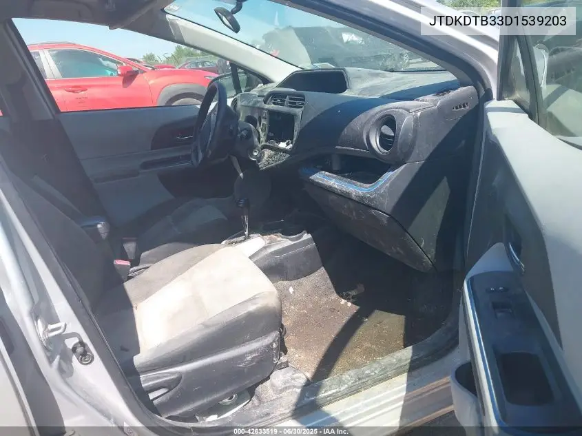 2013 Toyota Prius C Two VIN: JTDKDTB33D1539203 Lot: 42633519