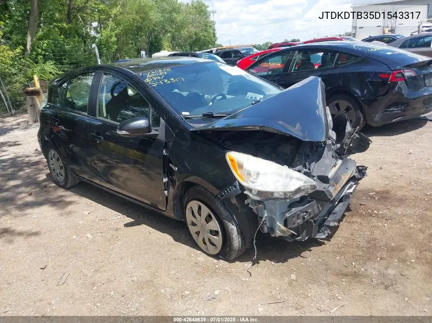 2013 Toyota Prius C Two VIN: JTDKDTB35D1543317 Lot: 42648639