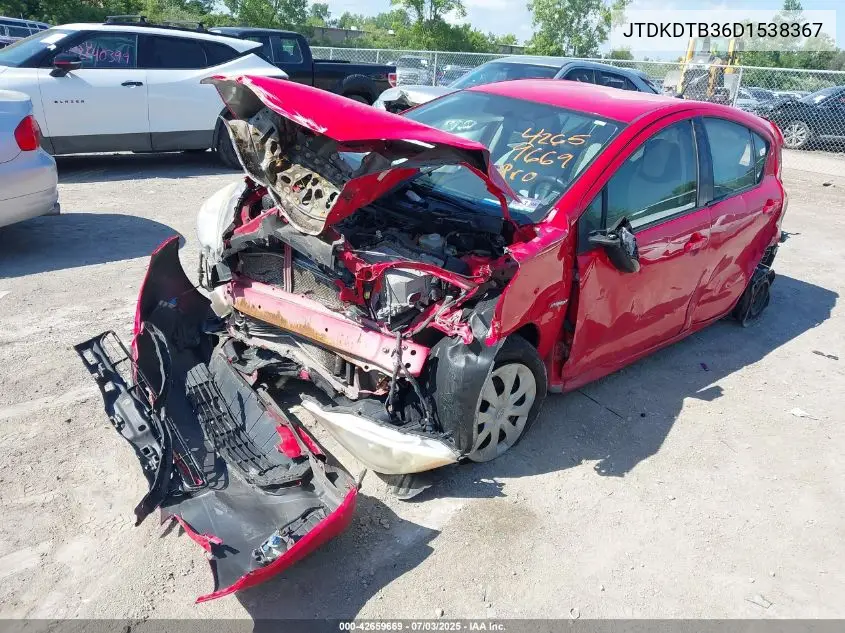 2013 Toyota Prius C One VIN: JTDKDTB36D1538367 Lot: 42659669