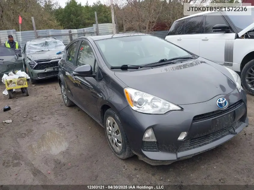 2014 Toyota Prius C VIN: JTDKDTB35E1572236 Lot: 12303121X