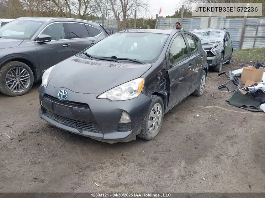 2014 Toyota Prius C VIN: JTDKDTB35E1572236 Lot: 12303121X