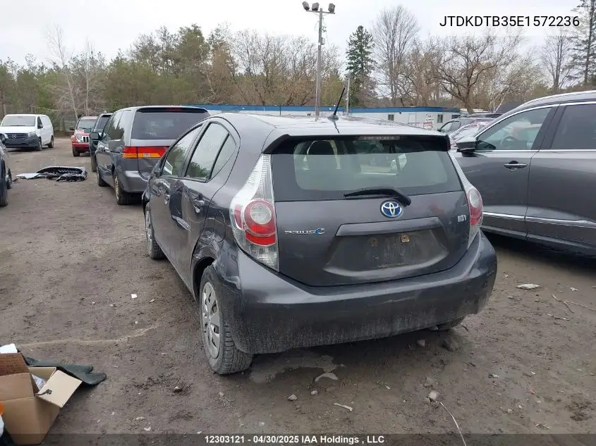 2014 Toyota Prius C VIN: JTDKDTB35E1572236 Lot: 12303121X