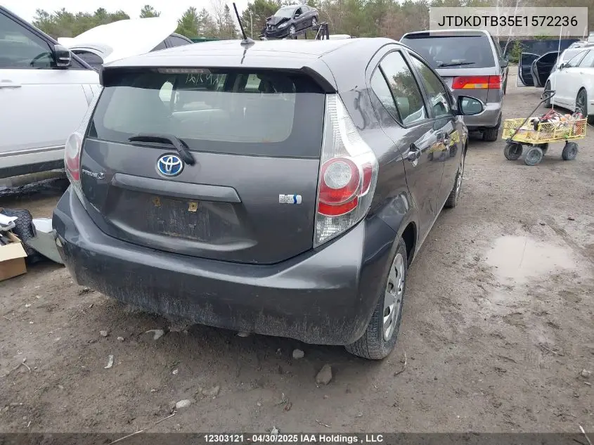 2014 Toyota Prius C VIN: JTDKDTB35E1572236 Lot: 12303121X