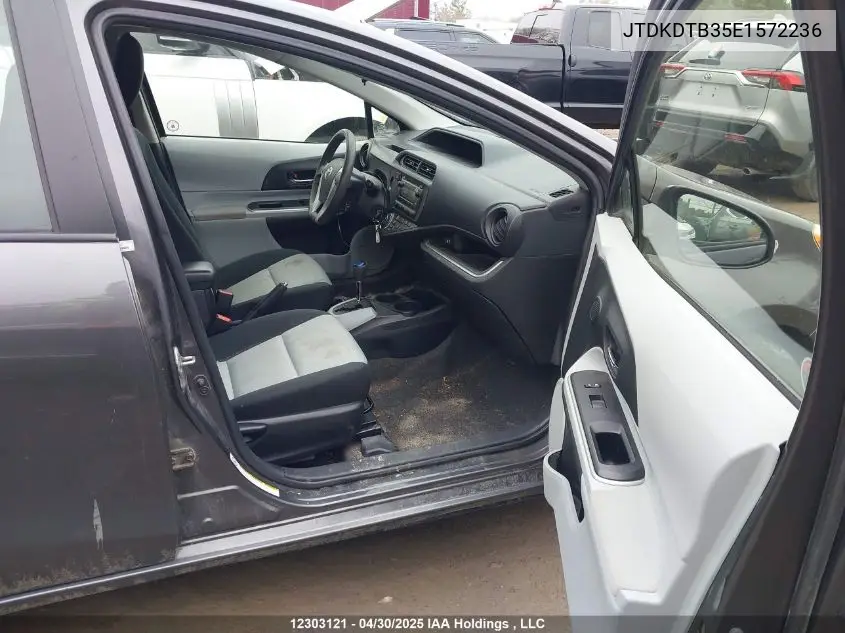 2014 Toyota Prius C VIN: JTDKDTB35E1572236 Lot: 12303121X