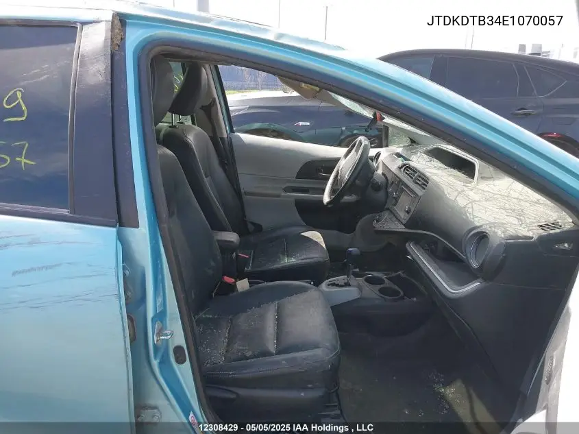 2014 Toyota Prius C VIN: JTDKDTB34E1070057 Lot: 12308429