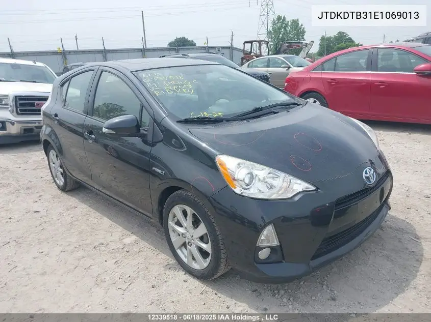 2014 Toyota Prius C Technology VIN: JTDKDTB31E1069013 Lot: 12339518