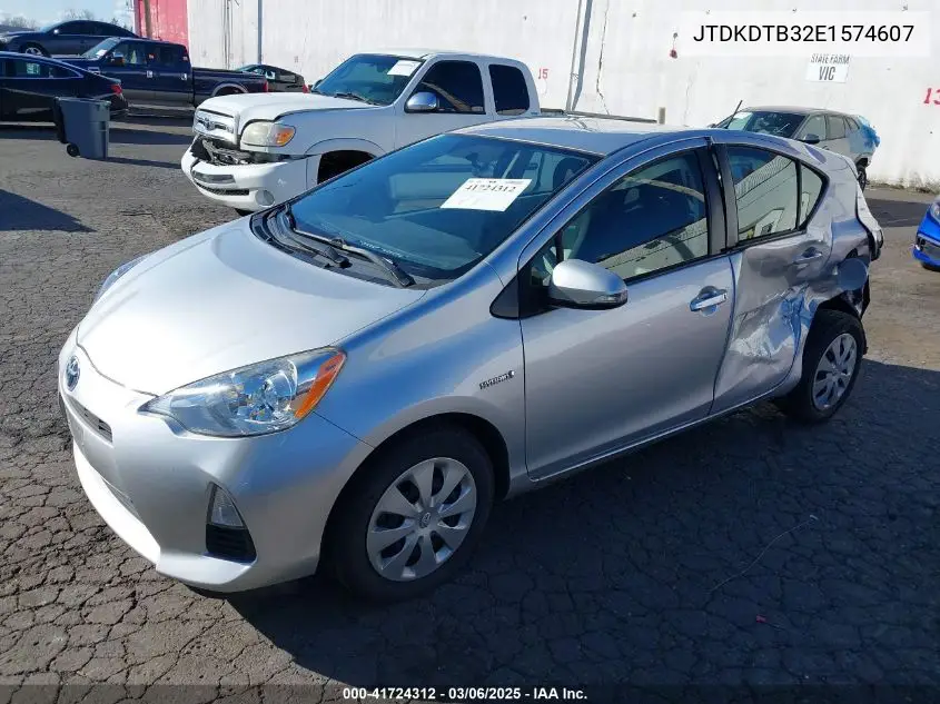 2014 Toyota Prius C Three VIN: JTDKDTB32E1574607 Lot: 41724312