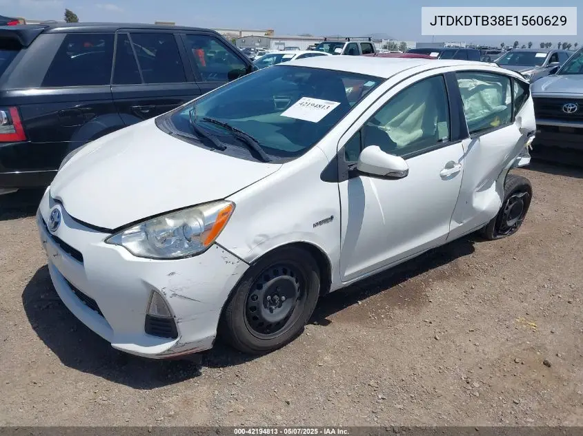 2014 Toyota Prius C One VIN: JTDKDTB38E1560629 Lot: 42194813