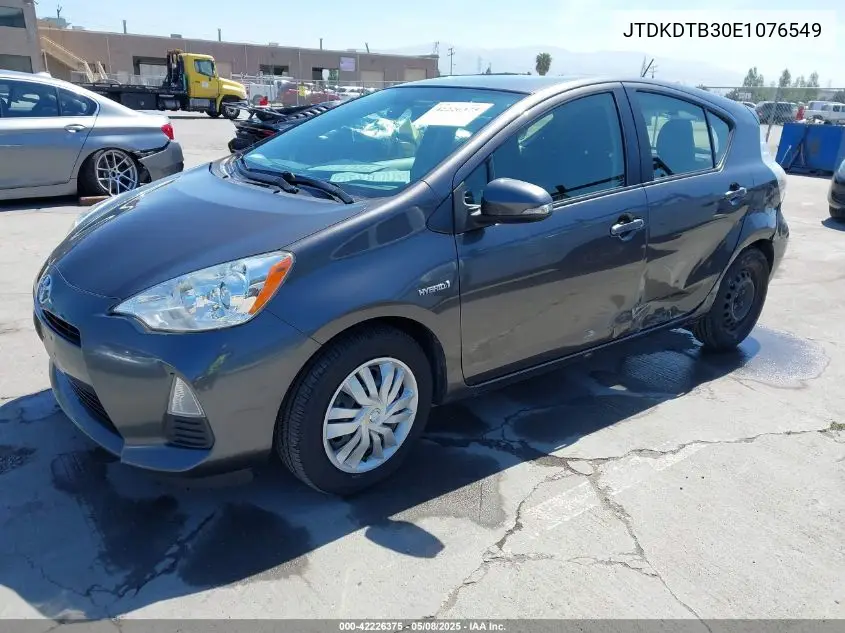 2014 Toyota Prius C Two VIN: JTDKDTB30E1076549 Lot: 42226375