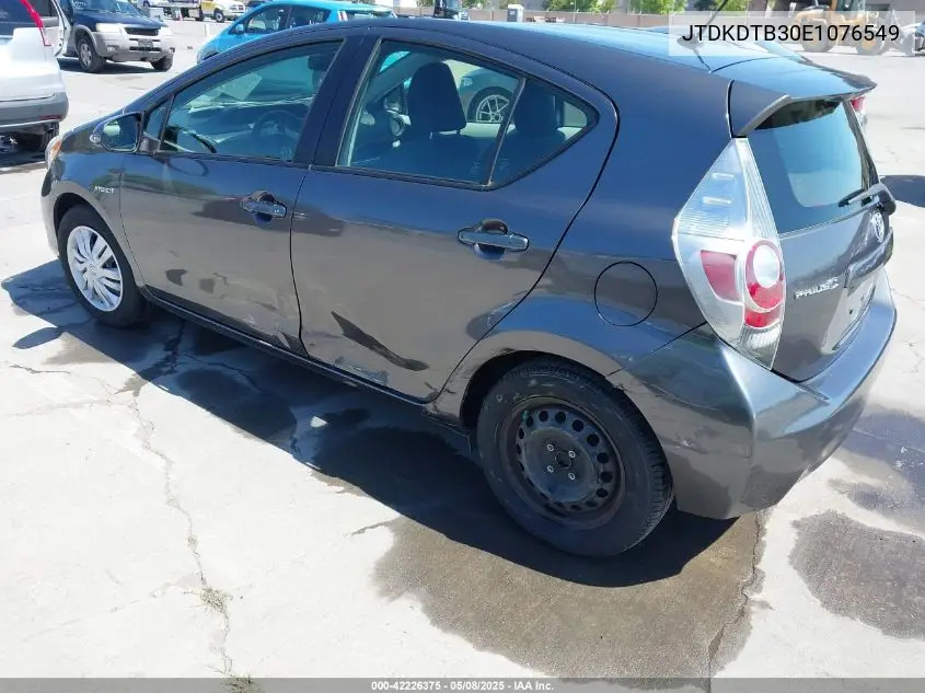 2014 Toyota Prius C Two VIN: JTDKDTB30E1076549 Lot: 42226375