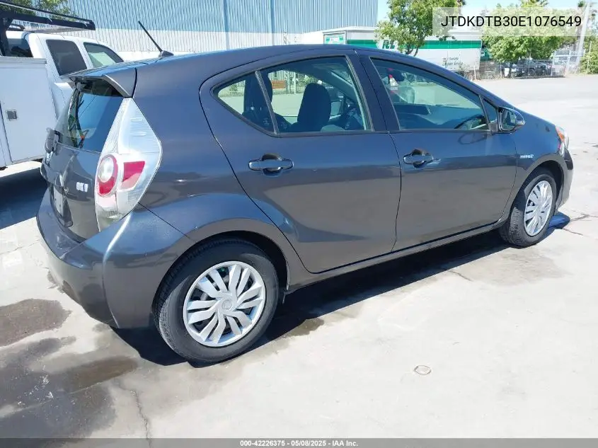 2014 Toyota Prius C Two VIN: JTDKDTB30E1076549 Lot: 42226375