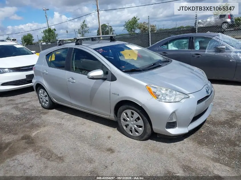2014 Toyota Prius C Three VIN: JTDKDTB3XE1065347 Lot: 42254297