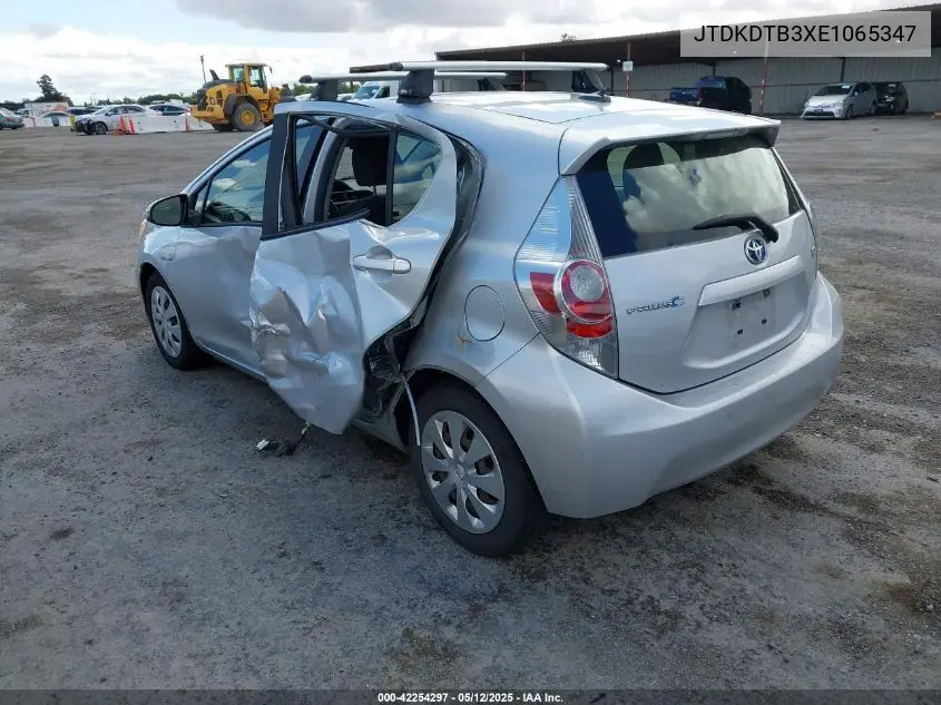 2014 Toyota Prius C Three VIN: JTDKDTB3XE1065347 Lot: 42254297