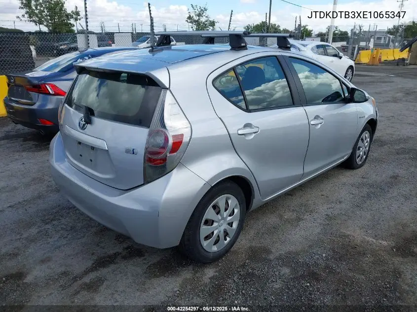 2014 Toyota Prius C Three VIN: JTDKDTB3XE1065347 Lot: 42254297