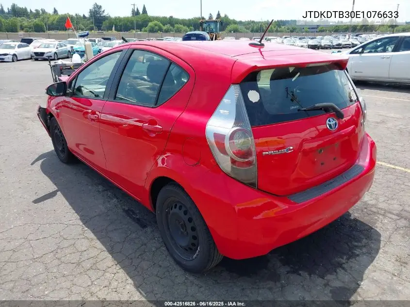 2014 Toyota Prius C Three VIN: JTDKDTB30E1076633 Lot: 42516826