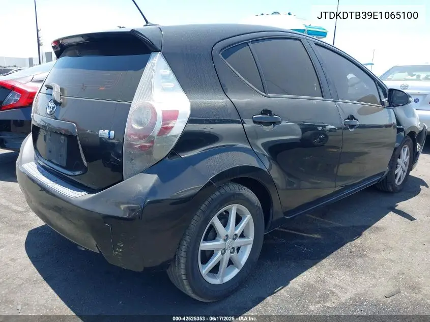 2014 Toyota Prius C Three VIN: JTDKDTB39E1065100 Lot: 42525353