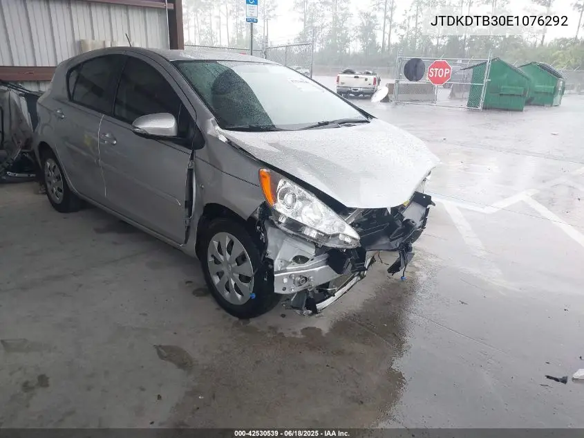 2014 Toyota Prius C Two VIN: JTDKDTB30E1076292 Lot: 42530539