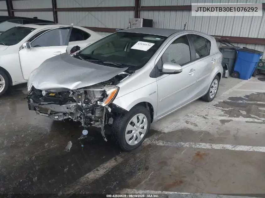 2014 Toyota Prius C Two VIN: JTDKDTB30E1076292 Lot: 42530539
